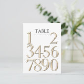 Jegliche Tischnummer Gold blockieren (Stehend Vorderseite)