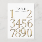 Jegliche Tischnummer Gold blockieren (Vorderseite)