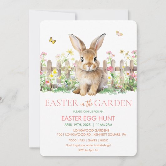 Jegliche Veranstaltung - Bunny Birthday Baby Dusch Einladung (Vorderseite)