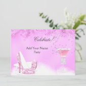 Jegliche Veranstaltung rosa Margarita High Heels P Einladung (Stehend Vorderseite)