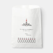 Jegliche weiße, moderne, einfache Bowling Geburtst Geschenktütchen (Vorderseite)