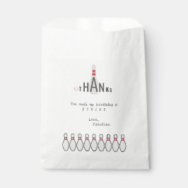 Jegliche weiße, moderne, einfache Bowling Geburtst Geschenktütchen