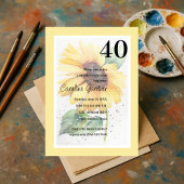 Jegliche Zahl Geburtstag Gelbe Sonnenblume Einladung