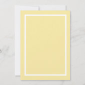 Jegliche Zahl Geburtstag Gelbe Sonnenblume Einladung (Rückseite)