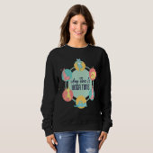 Jegliche Zeit ist Yoga Time Cat Posen Meditation W Sweatshirt (Vorne ganz)