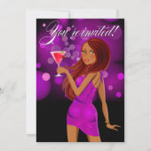 Jegliche Zweckfeier des Party lila Einladung (Vorderseite)