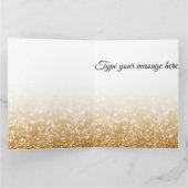 Jeglicher alt Gold Glitzer Personalisiert Geburtst Karte (Innenseite)