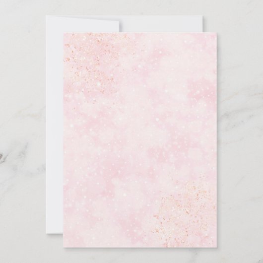 Jeglicher alter rosa Glitzer Cotton Candy Geburtst Einladung (Rückseite)