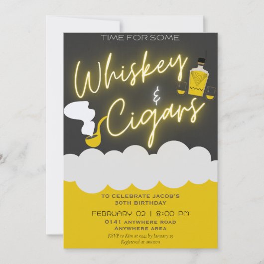 Jeglicher Altersmann zum Geburtstag Einladung (Vorderseite)