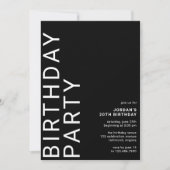 Jeglicher altersschwache schwarze moderne Geschlec Einladung (Vorderseite)