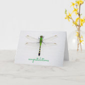 Jeglicher Anlass Glückwunsch an Dragonfly Karte (Gelbe Blume)