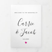 Jeglicher Begrüßungsbrief Dreifach-gefaltete Programmkarte (Cover)