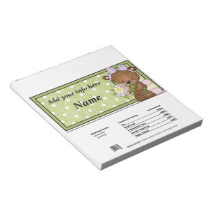 Jeglicher Fall Candy Bar Wrapper Gastgeschenk Notizblock