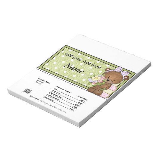 Jeglicher Fall Candy Bar Wrapper Gastgeschenk Notizblock (Rotiert)