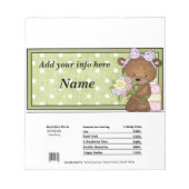 Jeglicher Fall Candy Bar Wrapper Gastgeschenk Notizblock (Vorderseite)