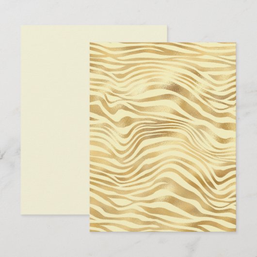 Jeglicher Fall Gold Zebra Streifen Blank Card (Vorne/Hinten)