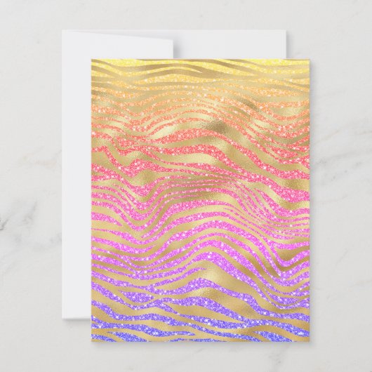 Jeglicher Fall Gold Zebra und Glitzer Card (Vorderseite)