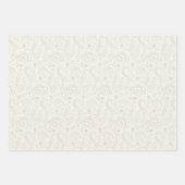Jeglicher Fall weißes, florales botanisches Geschenkpapier Set (Vorderseite 2)