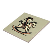 Jeglicher Farbaffe beim Rockpferd Fliese (Seite)