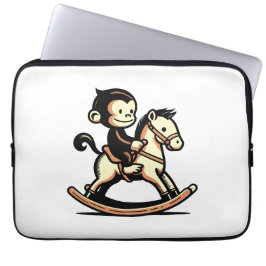 Jeglicher Farbaffe beim Rockpferd Laptopschutzhülle