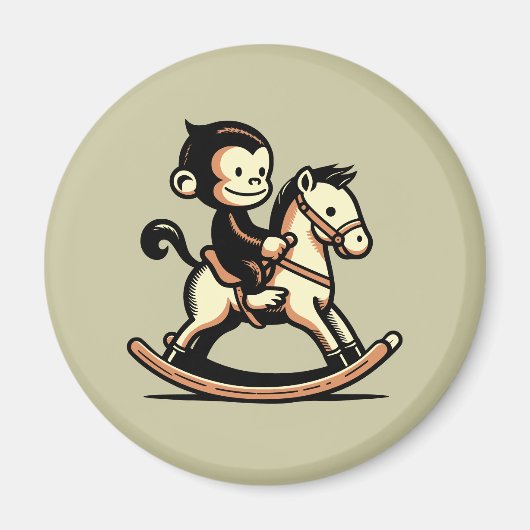 Jeglicher Farbaffe beim Rockpferd Magnet (Vorne)