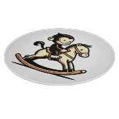 Jeglicher Farbaffe beim Rockpferd Schneidebrett (Ecke)