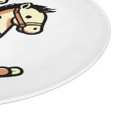 Jeglicher Farbaffe beim Rockpferd Schneidebrett (Ecke)