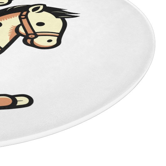 Jeglicher Farbaffe beim Rockpferd Schneidebrett (Ecke)