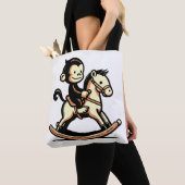 Jeglicher Farbaffe beim Rockpferd Tasche (Von Nahem)