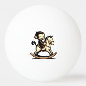 Jeglicher Farbaffe beim Rockpferd Tischtennisball (Vorderseite)