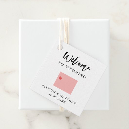 Jeglicher farbenfroher Staat, der die Begrüßungsta Geschenkanhänger (Beispiel)