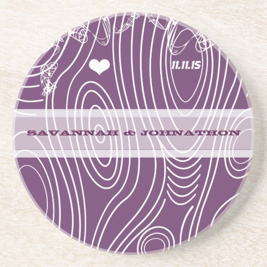 Jeglicher Farbholzkörnbaum Save the Date Untersetz Getränkeuntersetzer (Vorne)