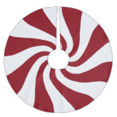 Jeglicher farbiger Peppermint-Swirl-Baumrock Polyester Weihnachtsbaumdecke (Vorderseite)