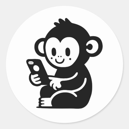 Jeglicher Farbmonkey Runder Aufkleber (Vorderseite)