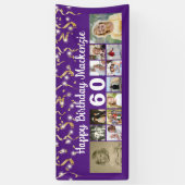 Jeglicher Geburtstag 12 Foto Gold Streamers - benu Banner (Vertikal)