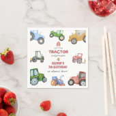 Jeglicher Geburtstag eines Aquarelltraktors Serviette (Beispiel)
