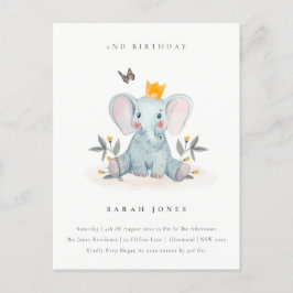 Jeglicher Geburtstag eines Elefanten aus Holz Postkarte