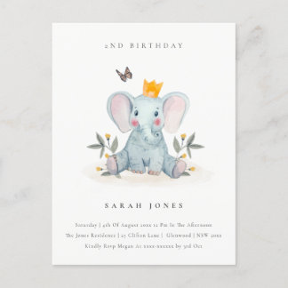 Jeglicher Geburtstag eines Elefanten aus Holz Postkarte