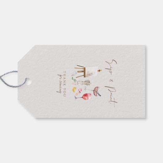 Jeglicher Geburtstag Geschenkanhänger (Rückseite Horizontal)