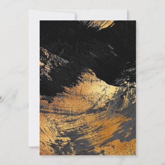 Jeglicher Geburtstag jubelt schwarzes Gold Einladung (Rückseite)