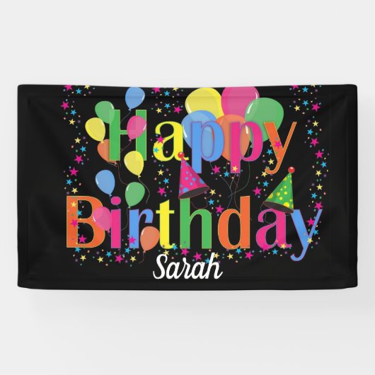 Jeglicher Geburtstag Personalisiert Banner (Horizontal)