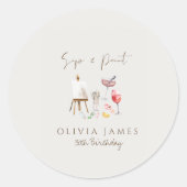 Jeglicher Geburtstag Runder Aufkleber (Vorderseite)