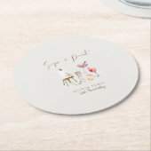 Jeglicher Geburtstag Runder Pappuntersetzer (Angewinkelt)