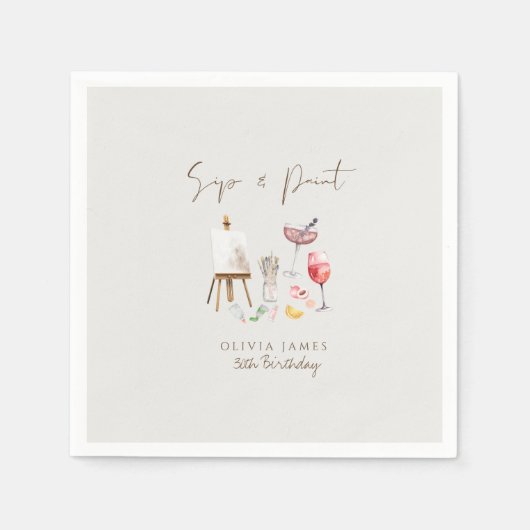 Jeglicher Geburtstag Serviette (Vorderseite)