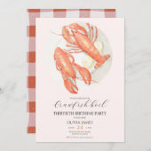 Jeglicher Geburtstag von Crawfish Einladung (Vorne/Hinten)