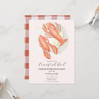 Jeglicher Geburtstag von Crawfish Einladung
