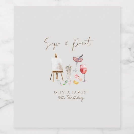 Jeglicher Geburtstag Weinetikett (Einzelnes Label)