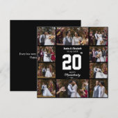 Jeglicher glücklicher Jahrestag 10 FotoCollage Dankeskarte (Vorne/Hinten)