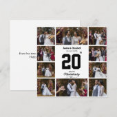 Jeglicher glücklicher Jahrestag 10 FotoCollage Feiertagskarte (Vorne/Hinten)