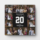 Jeglicher glücklicher Jahrestag 10 FotoCollage Fotoplatte (Vorderseite)